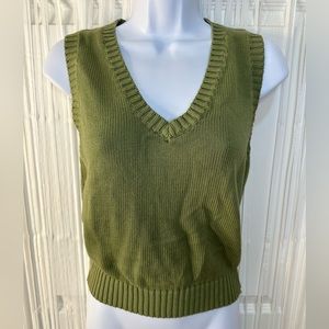 Brandy Melville Green Sweater Vest Top